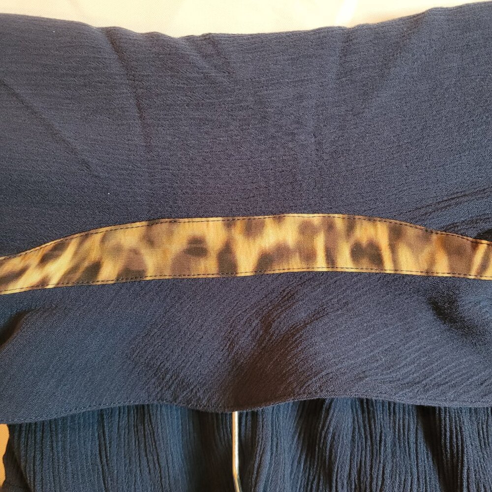 Soft Surroundings Savannah Women's Navy Crinkle Maxi Dress Petite XS - Picture 9 of 13